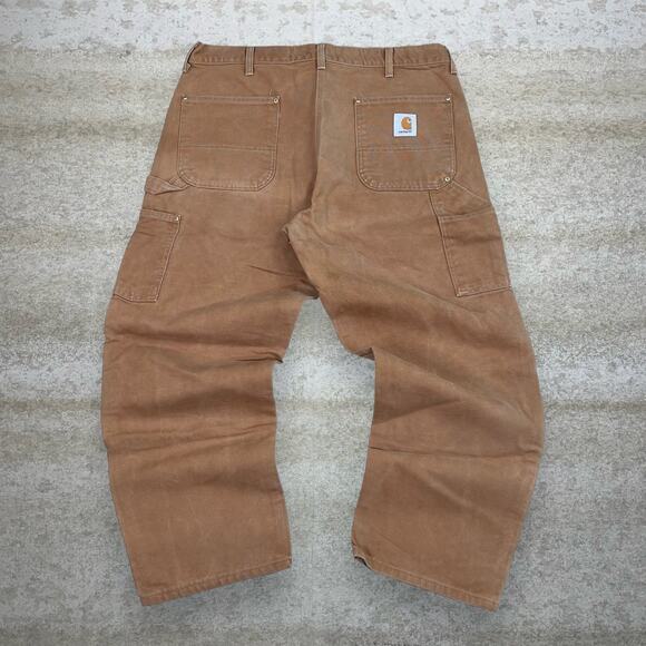Vintage Carhartt Double Knees Carpenter Pants Tan Union Made in USA Early 80s